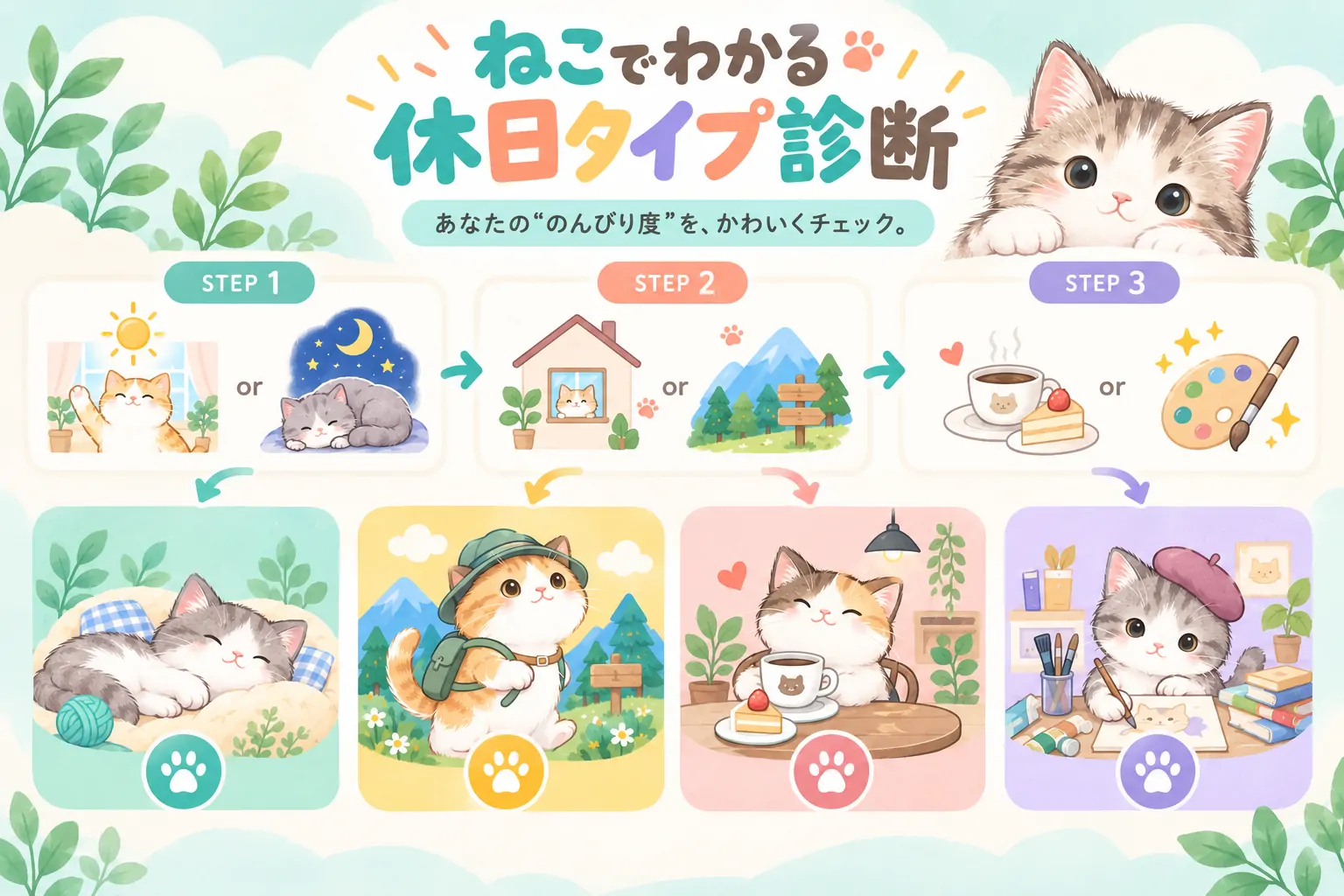 かわいい診断インフォグラフィック / 生成サンプル