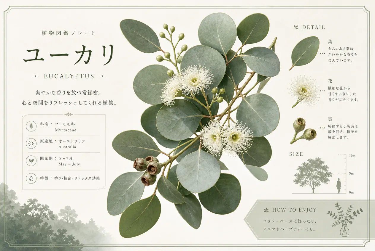 植物図鑑プレート / 生成サンプル