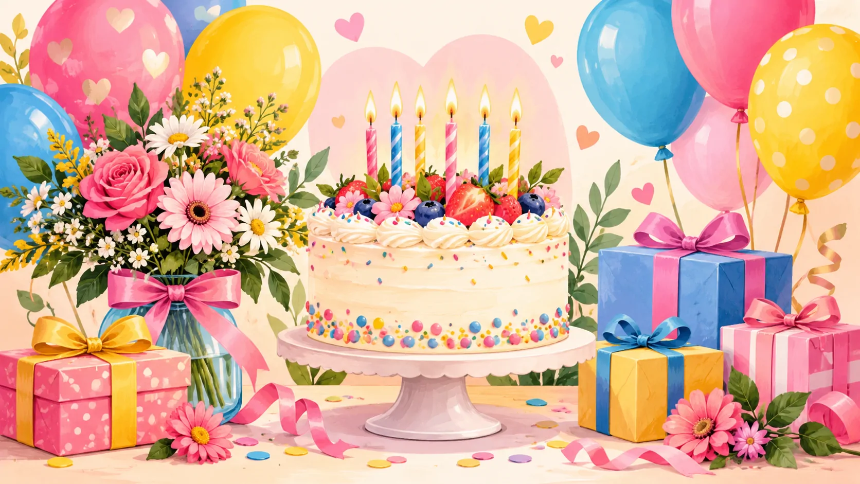 写真やテーマから誕生日カードを作る / 生成サンプル