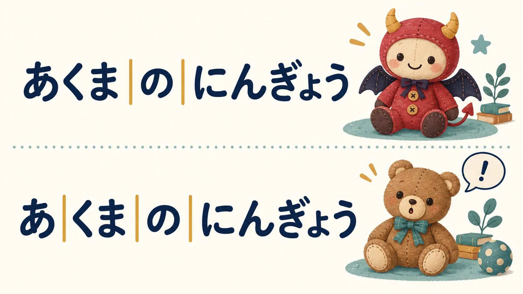 同じ読みで意味が変わる日本語ことば遊び / 内容を表すイメージ